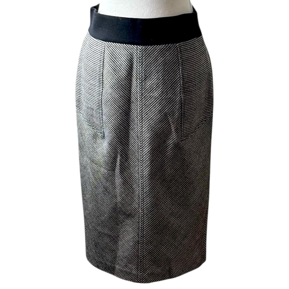 Diane von Furstenberg Wool Pencil Skirt 8 Houndstooth Career Officecore Designer